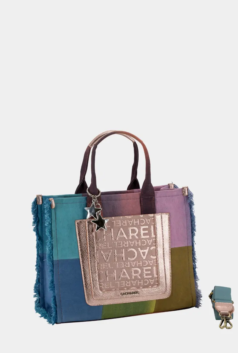 Cacharel Bolso Denim Multicolor Charm Estrellas