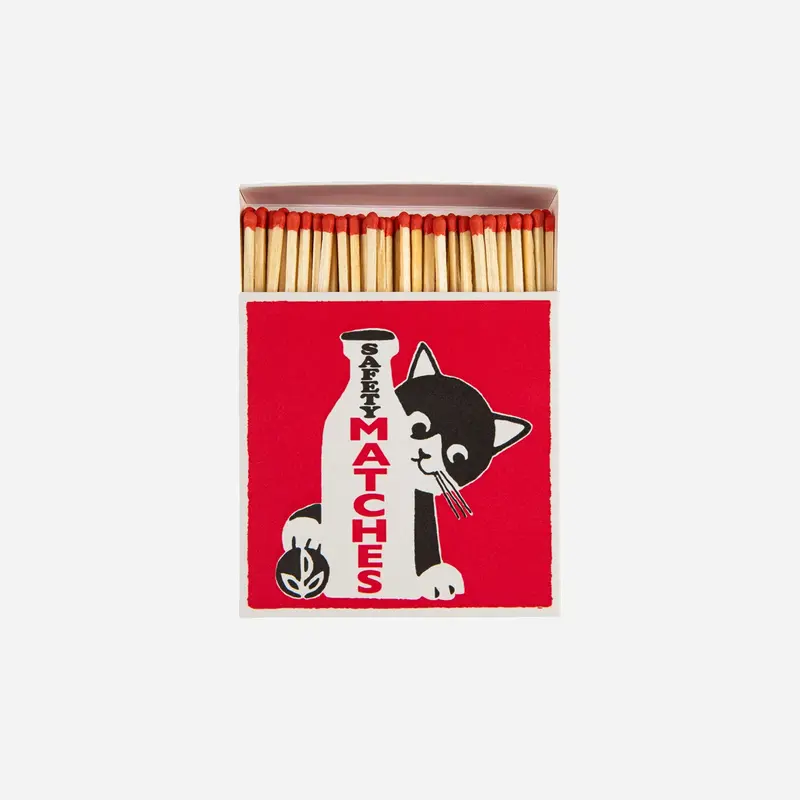 Caja cuadrada de cerillas Milk Bottle Cat Matches