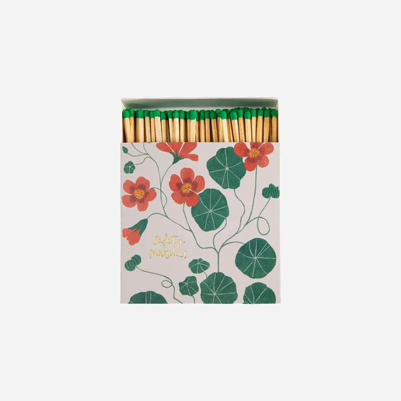 Caja cuadrada de cerillas Nasturtium Matches