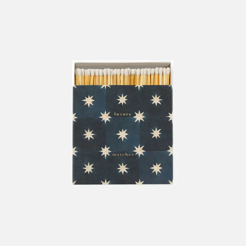 Caja cuadrada de cerillas  Navy Star Tile