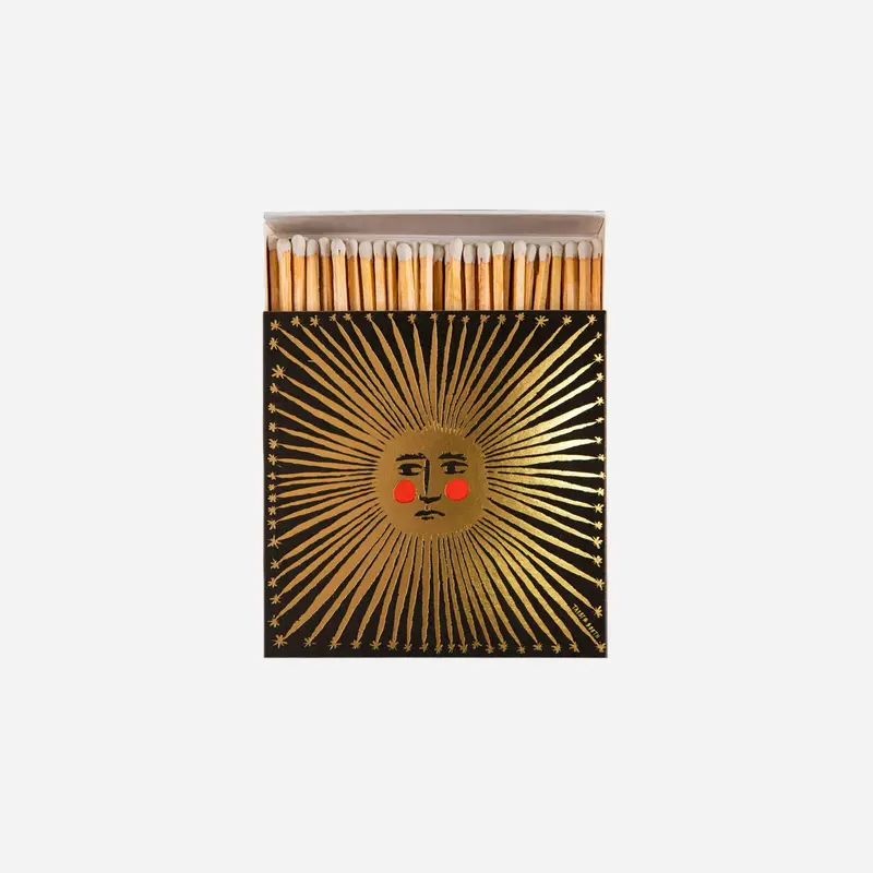Caja cuadrada de cerillas Sun Ray Matches