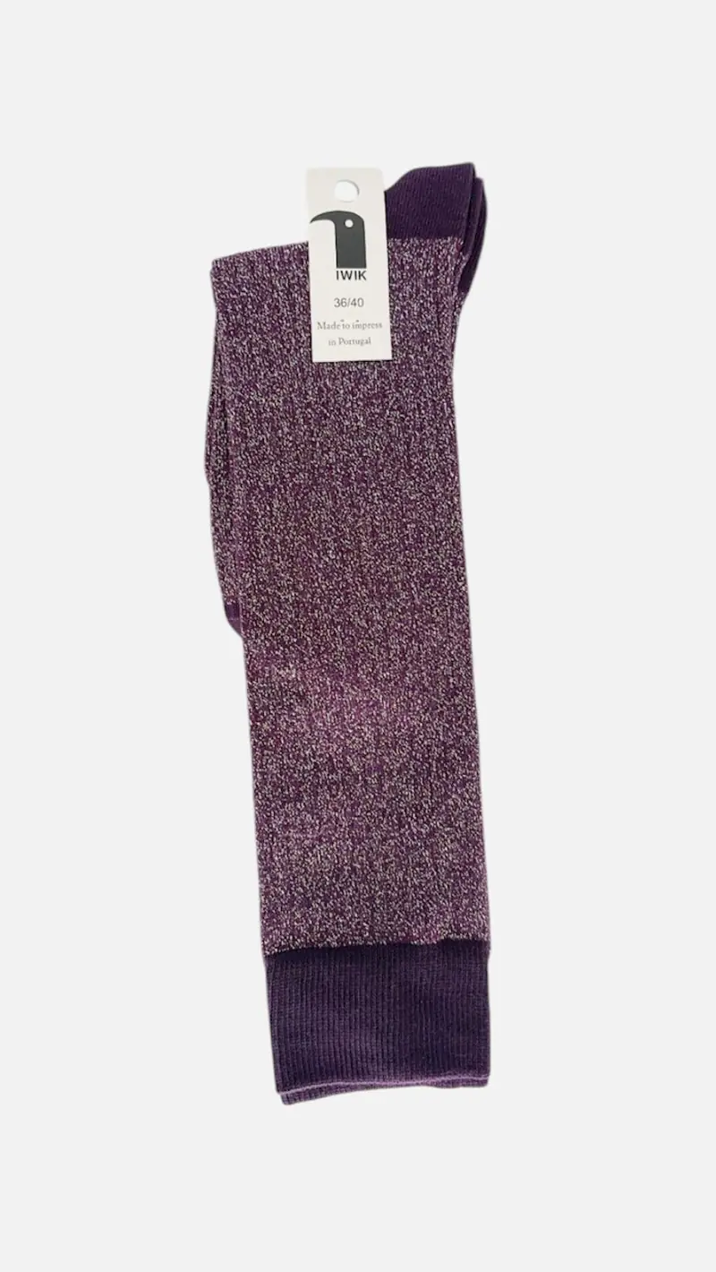 Calcetines Purpurina Morado