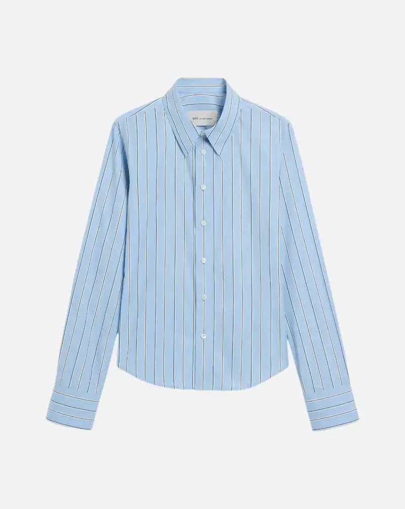 Camisa Ami Paris Adjusted With Brushed Ami De Coeur At Back