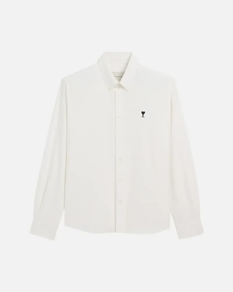 Camisa Ami Paris Quota Contrasted Ami de Coeur Button Down Collar Classic Fit