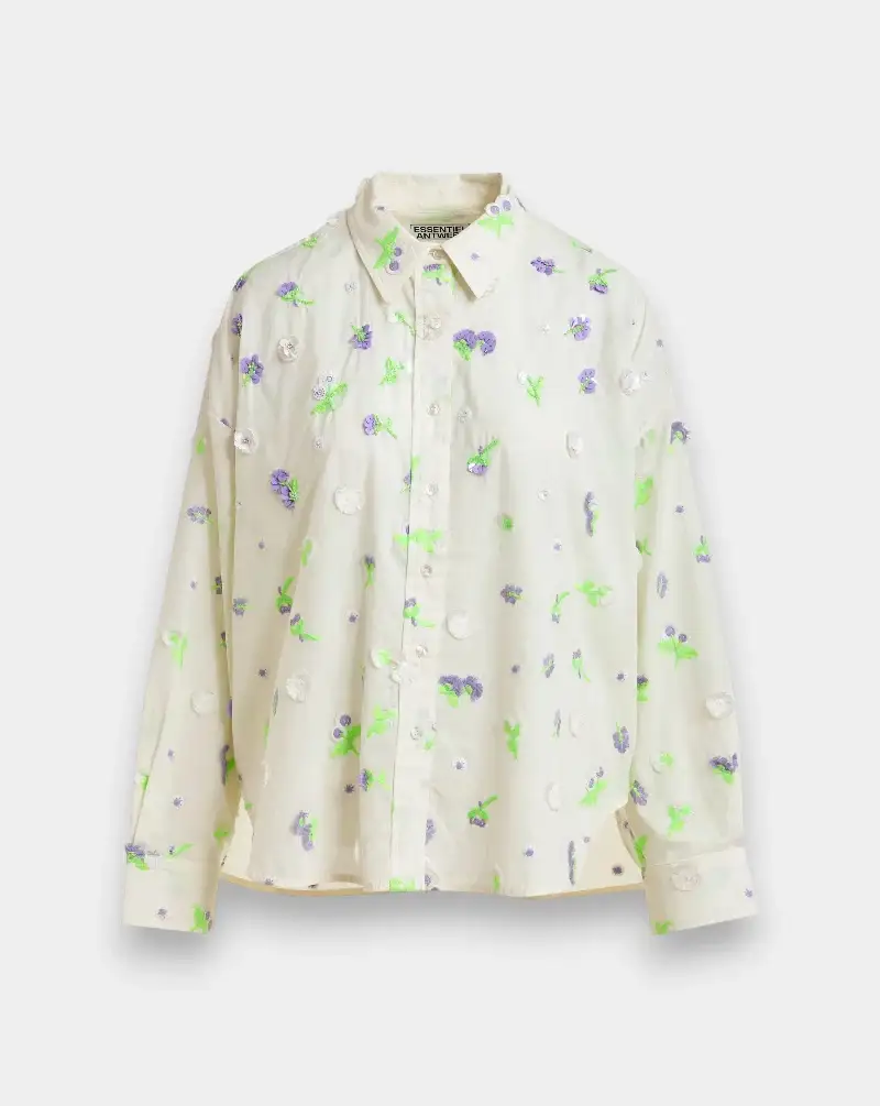 Camisa Essentiel Antwerp Jimena Embroidered Boxy Shirt