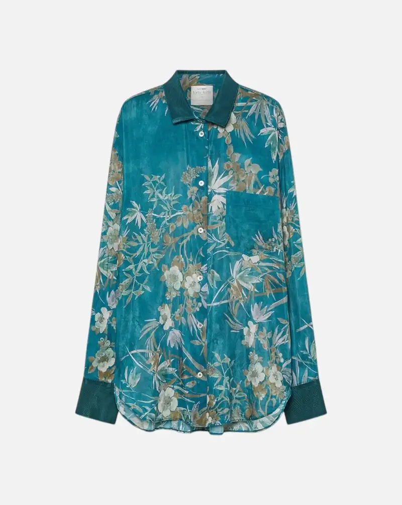 Camisa Forte Forte "Le bambou secret" Print co/se Voile