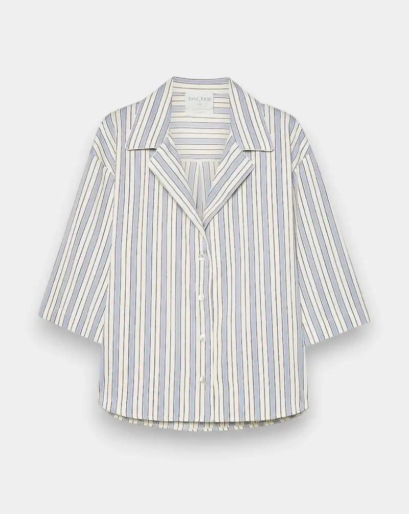 Camisa Forte Forte Sleeved Pinstripe Shirt