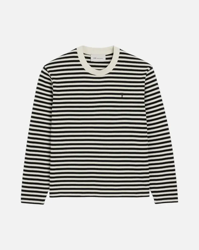 Camiseta Ami Paris Long Sleeves Striped