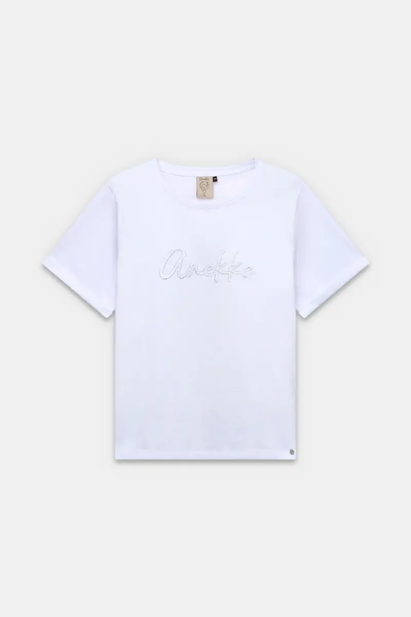 Camiseta blanca de manga corta