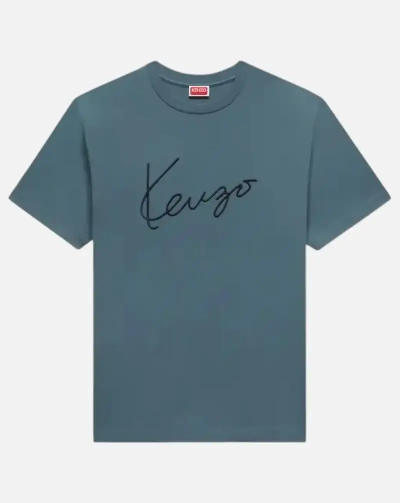 Camiseta de algodón bordada 'KENZO Signature'