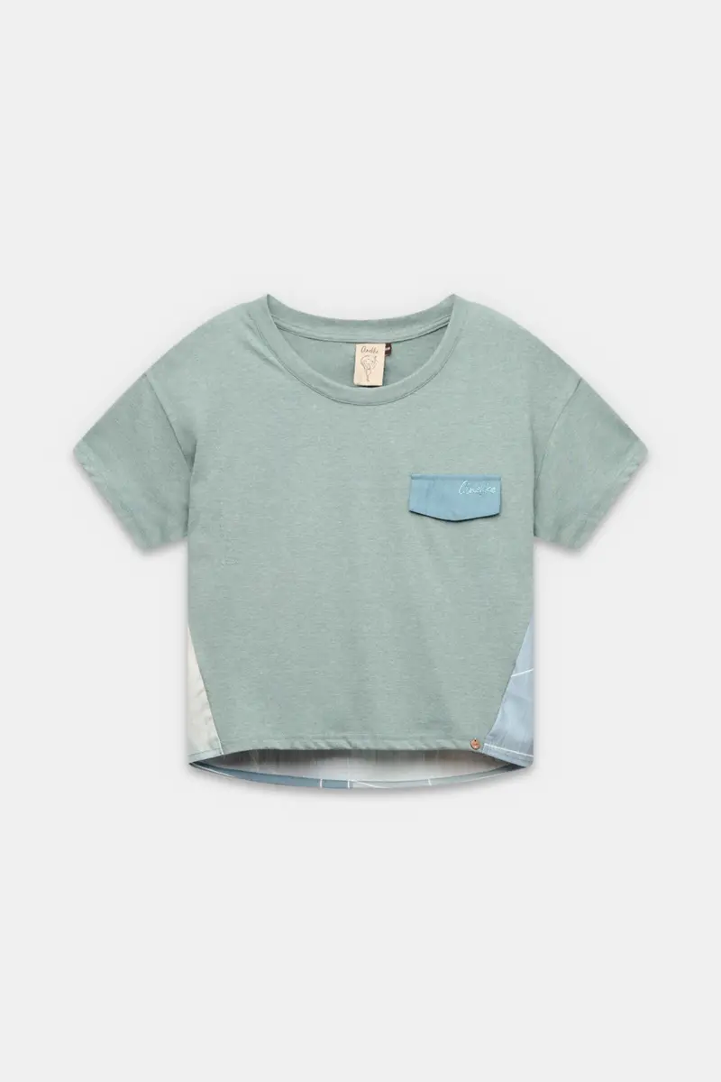 Camiseta de manga corta azul