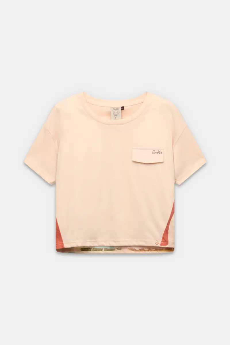 Camiseta de manga corta beige