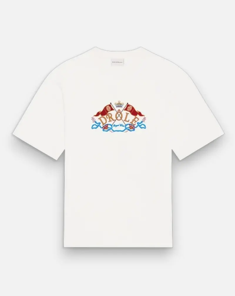 Camiseta Drole de Monsieur Crest Embroidery