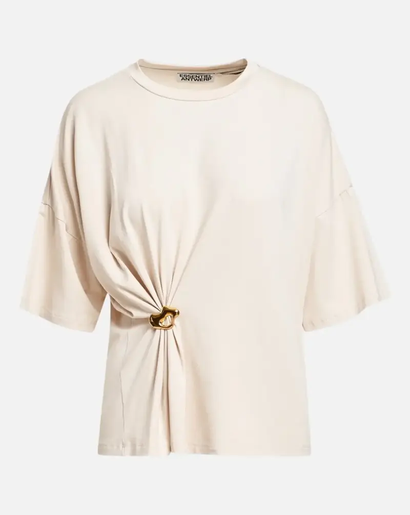 Camiseta Essentiel Antwerp Kuba T-Shirt With Brooch