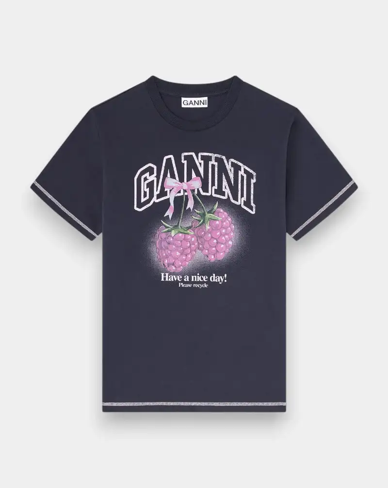 Camiseta Ganni Raspberries