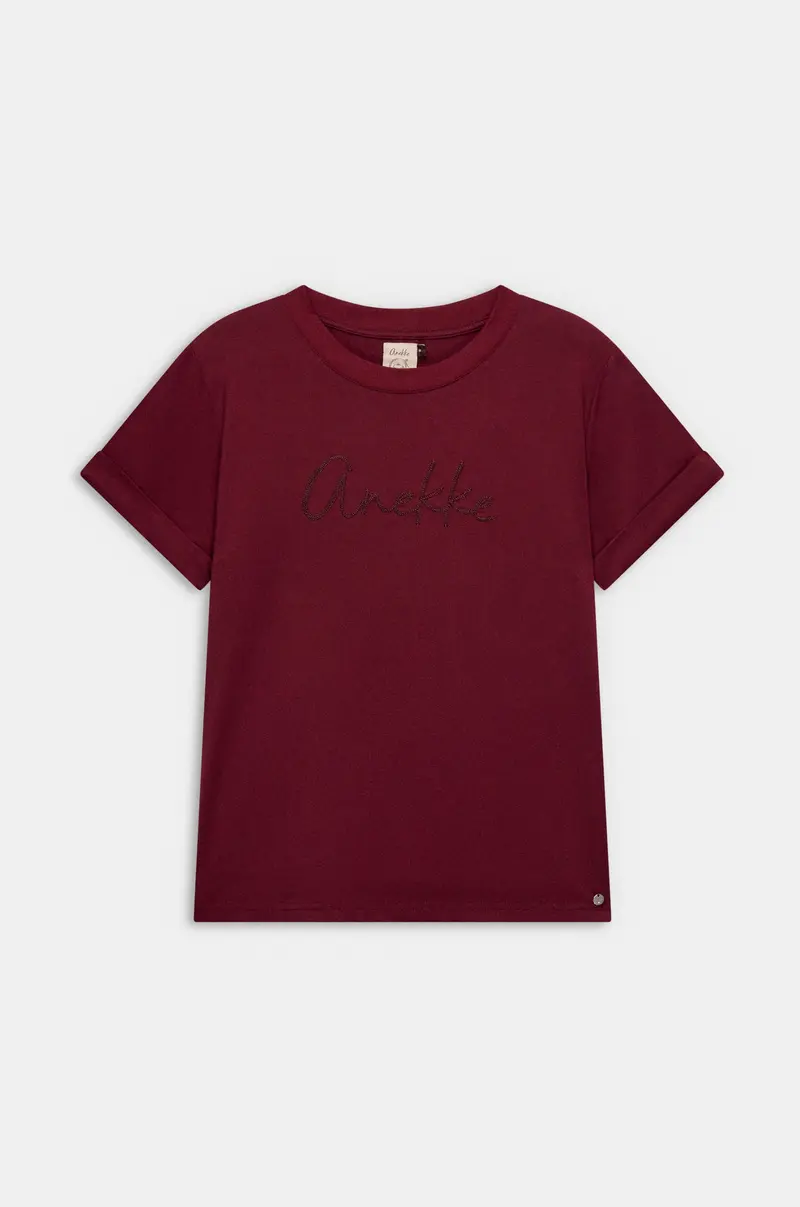 Camiseta granate con logo Anekke