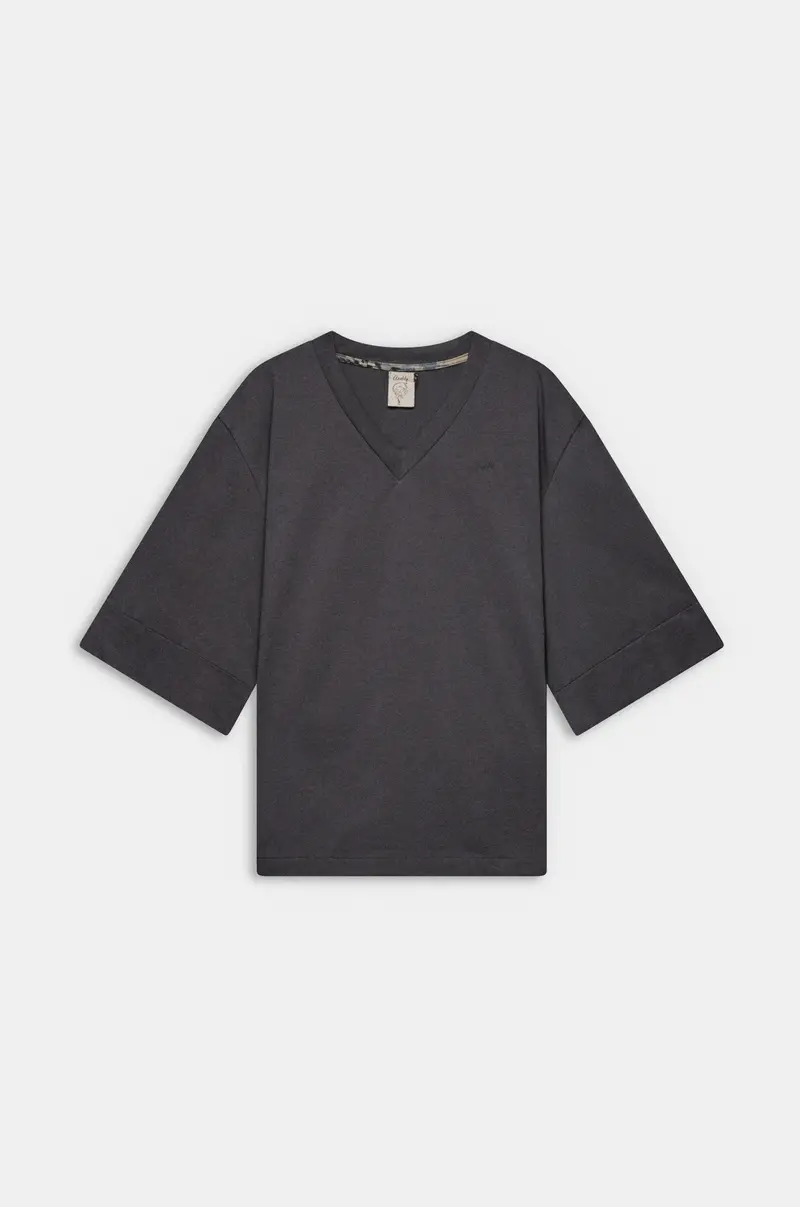 Camiseta gris de manga corta Anekke