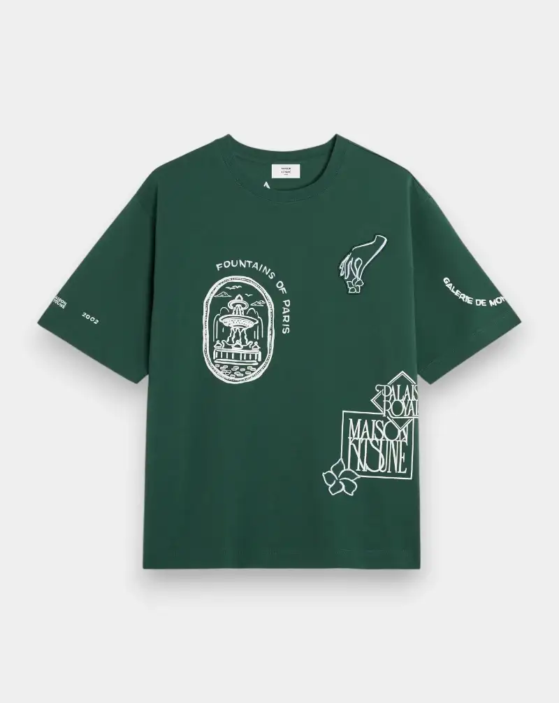 Camiseta Maison Kitsune Art Nouveau Stamps