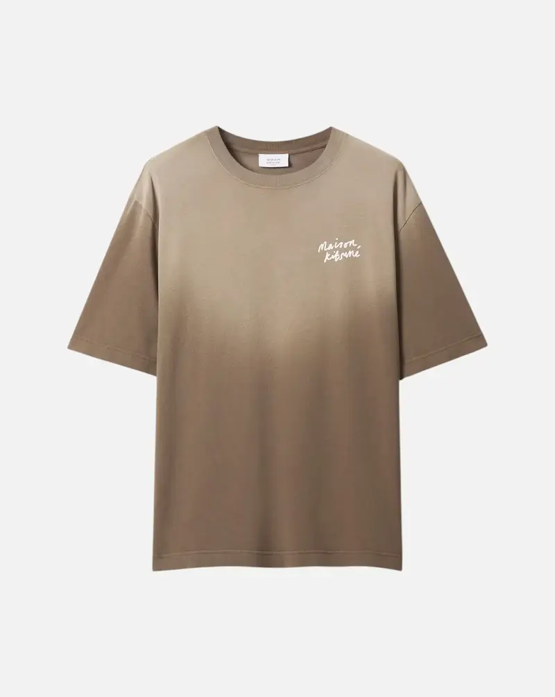 Camiseta Maison Kitsune Handwriting Faded Oversize