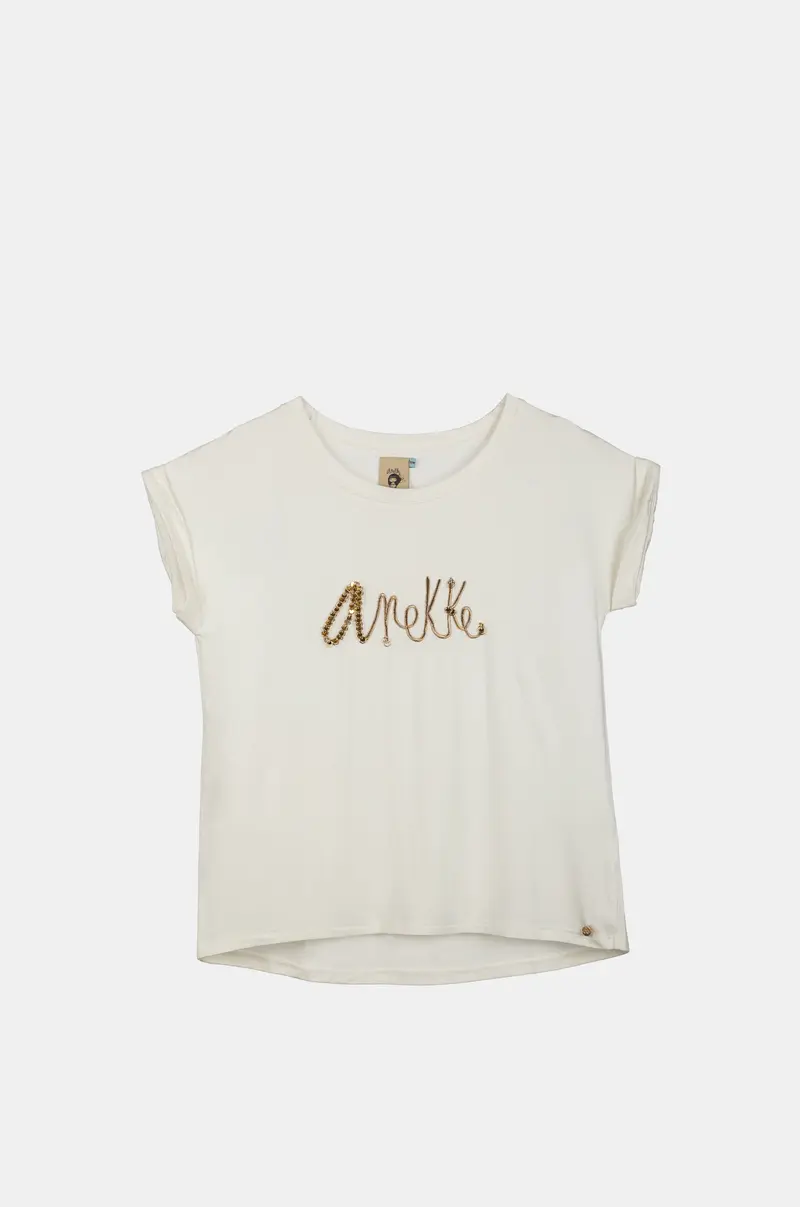 Camiseta manga corta blanca con logo