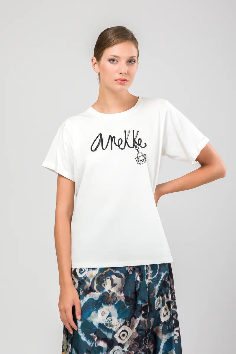 Camiseta manga corta blanca Studio