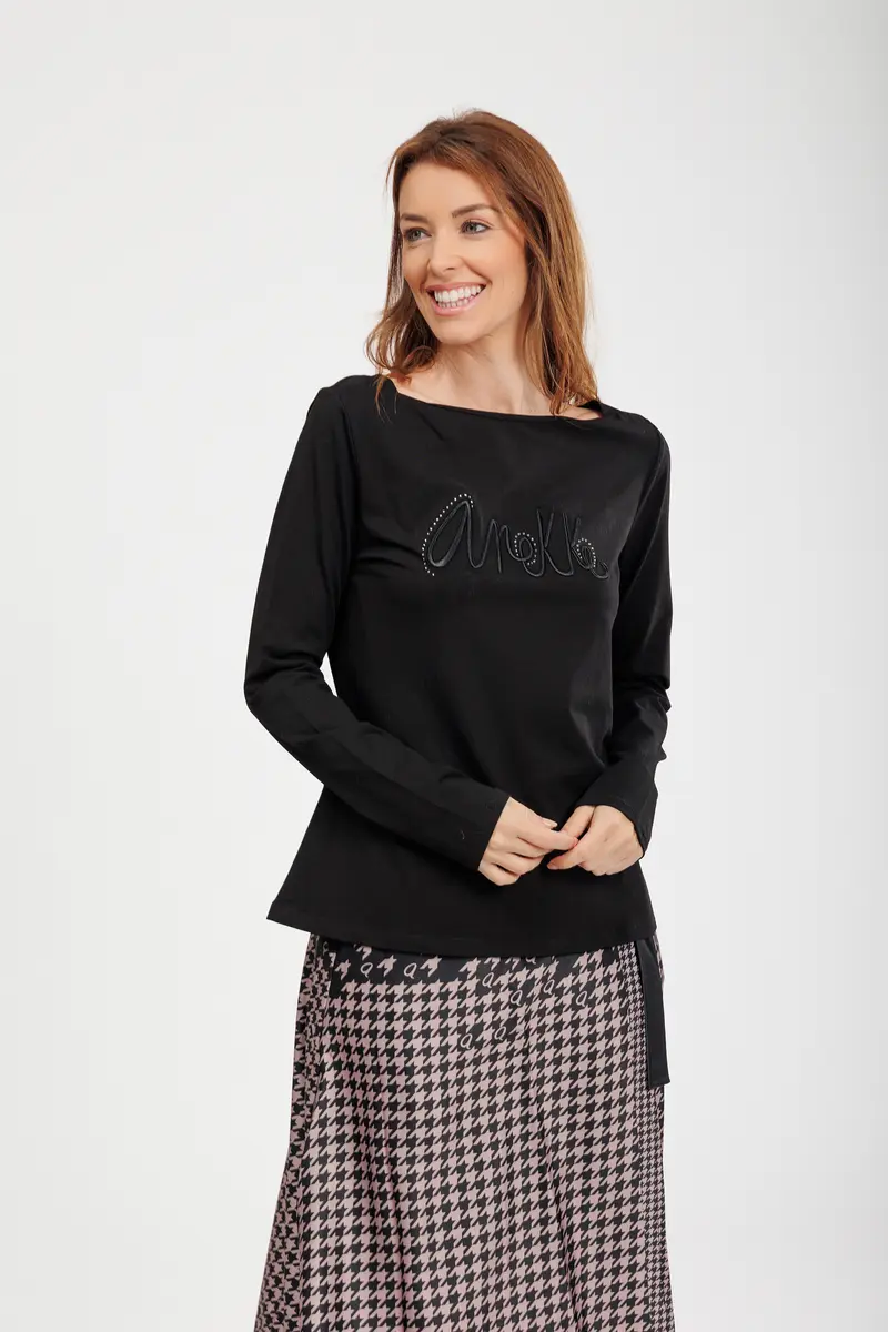 Camiseta manga larga negra