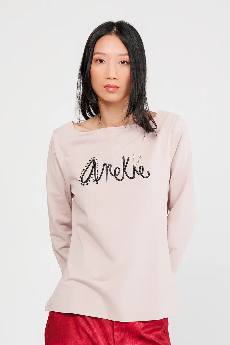 Camiseta manga larga rosa