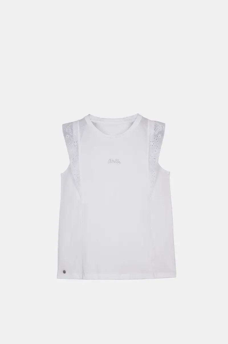 Camiseta sin mangas blanca Anekke