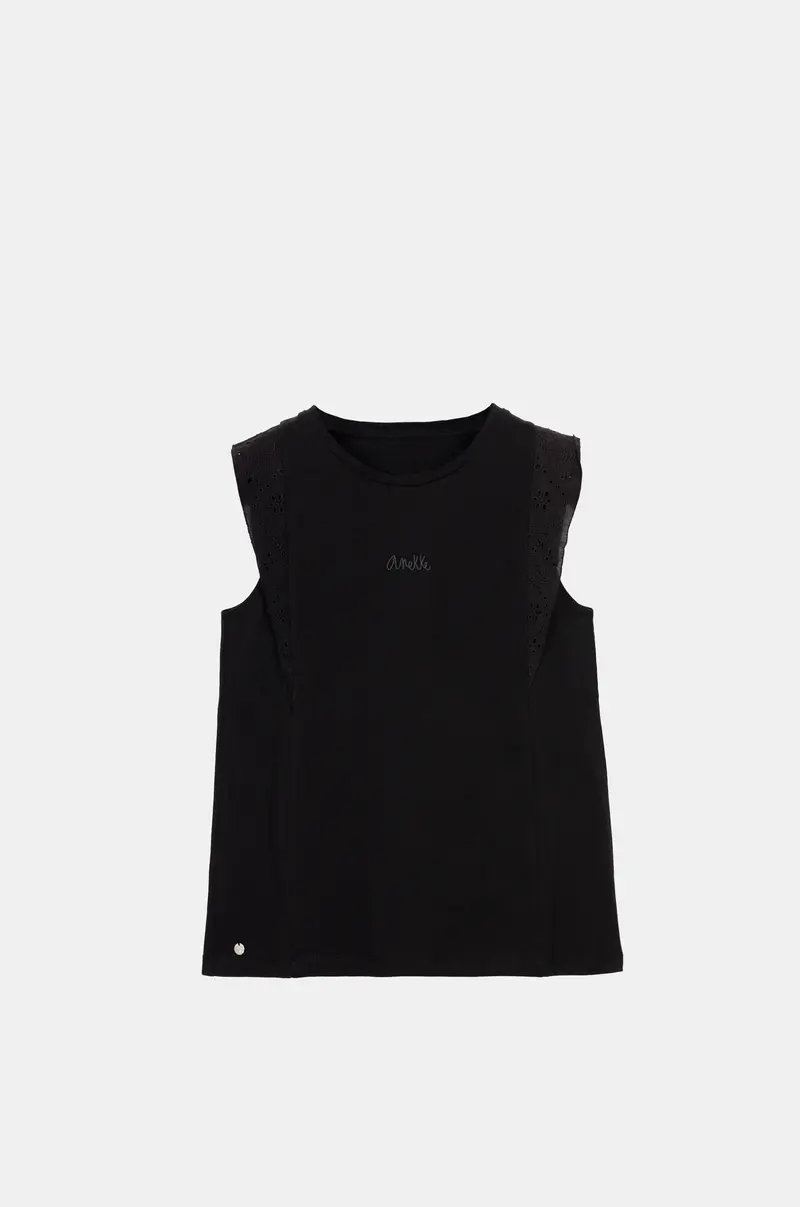 Camiseta sin mangas negra Anekke