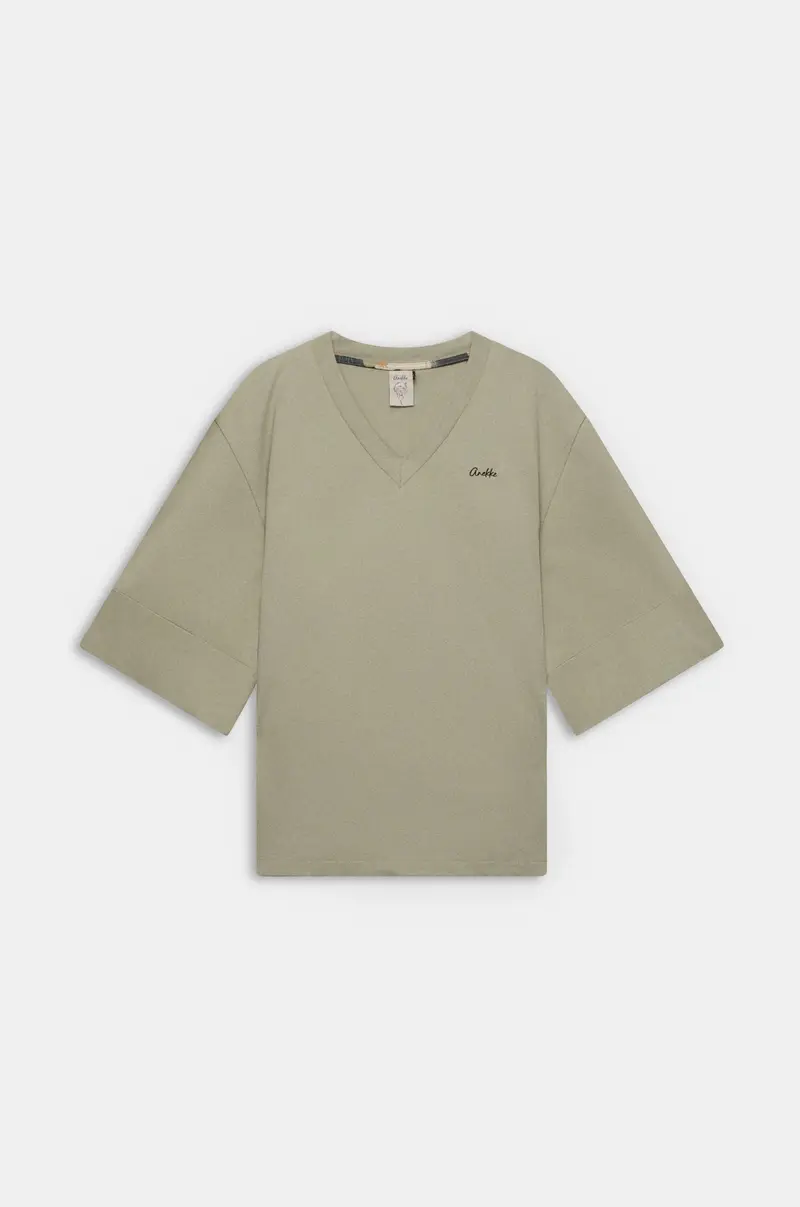 Camiseta verde de manga corta Anekke