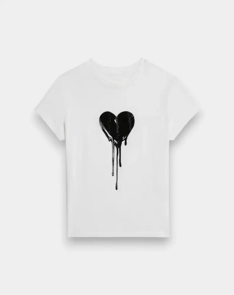 Camiseta Zadig & Voltaire Walk Hc Flowing Heart Strass