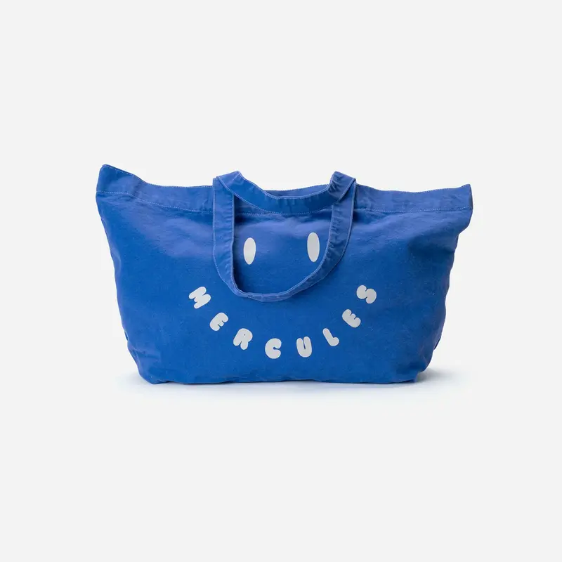 Canvas tote Smiley azul