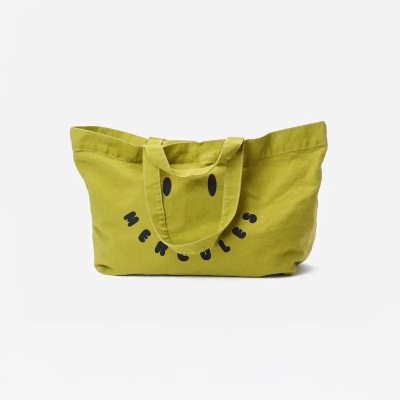 Canvas tote Smiley matcha