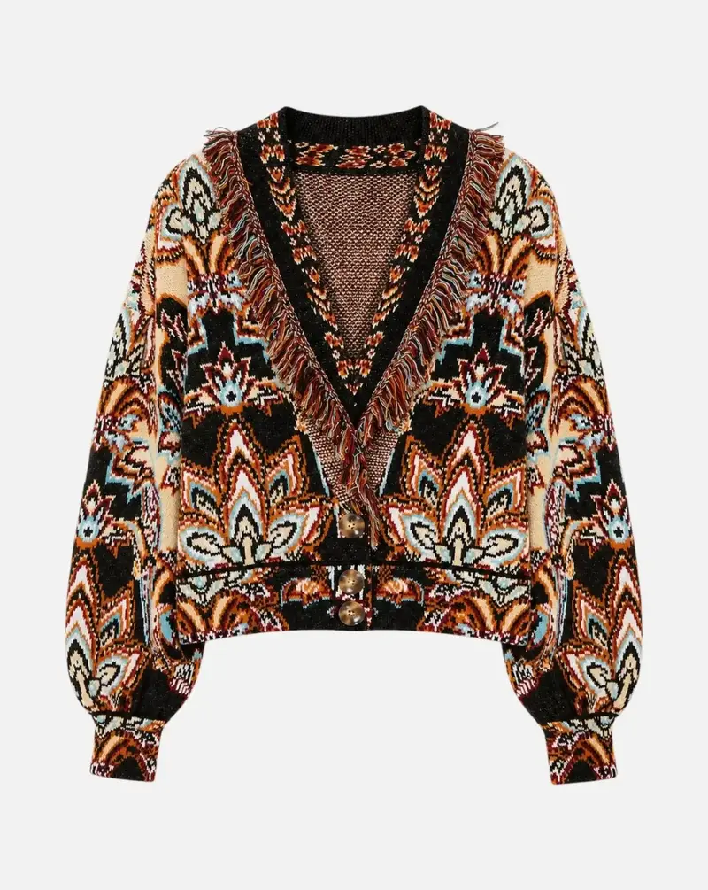 Cardigan Farm Rio Tapestry Dream Cream Knit Fringe