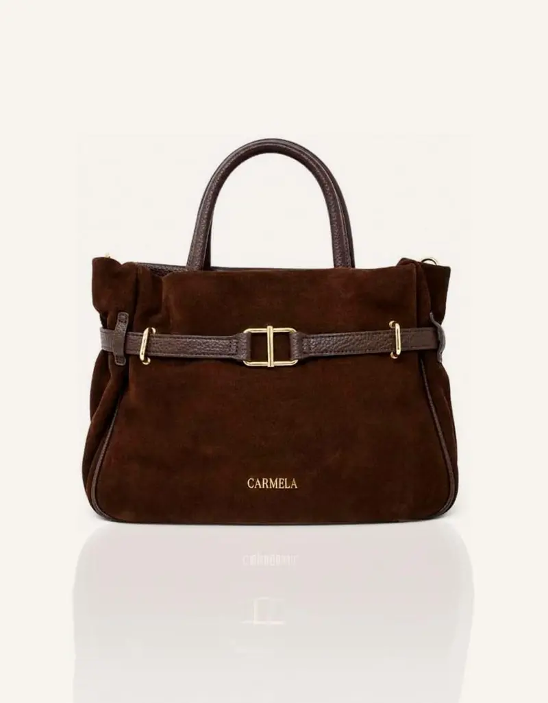 CARMELA BOLSO SERRAJE MARRON 91509