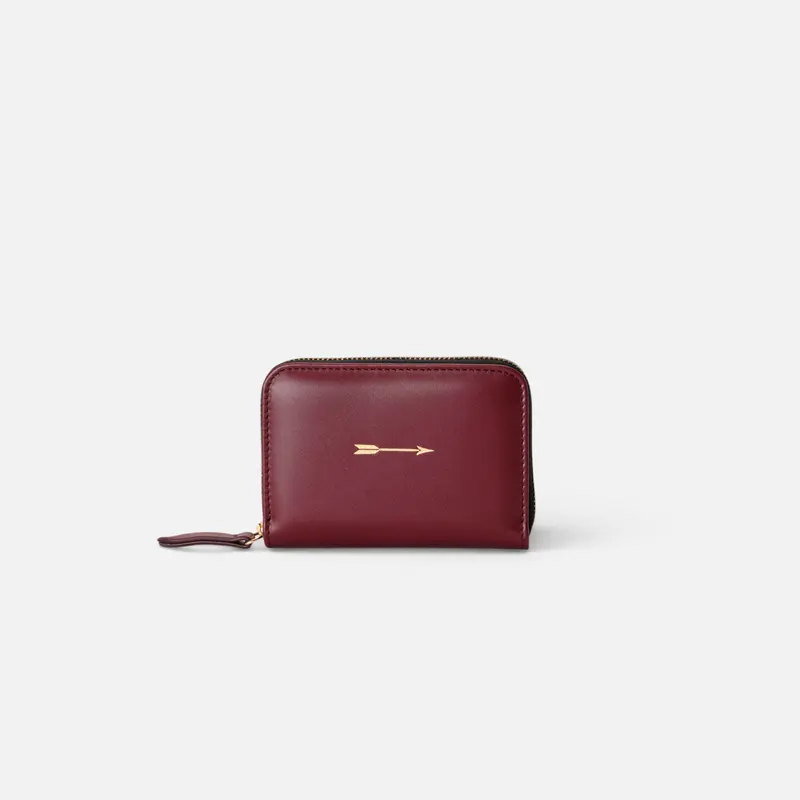 Cartera continental mediana Burgundy