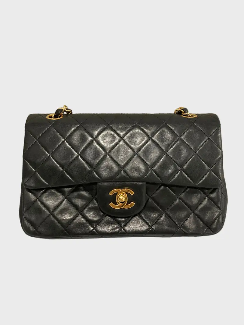 Chanel timeless 23 doble flap negro serie 1