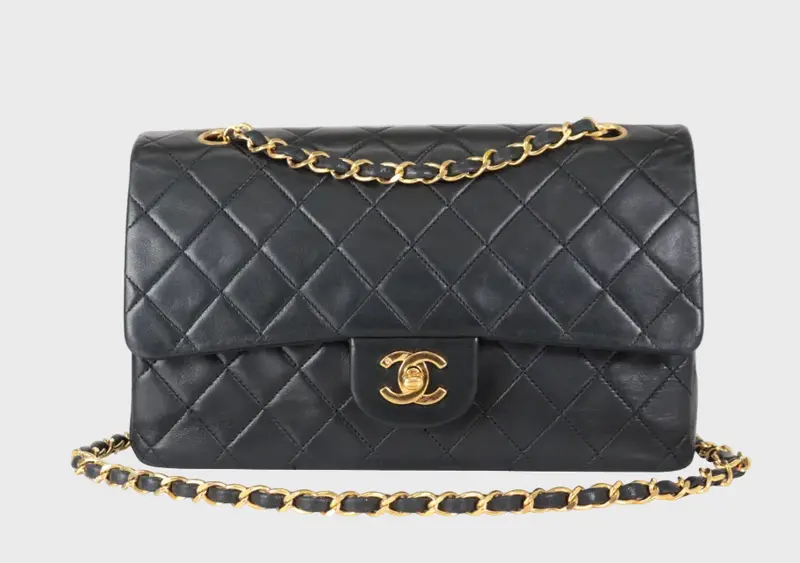 Chanel Timeless Double Flap 25 Lambskin Negro Classic Flap | Serie 1