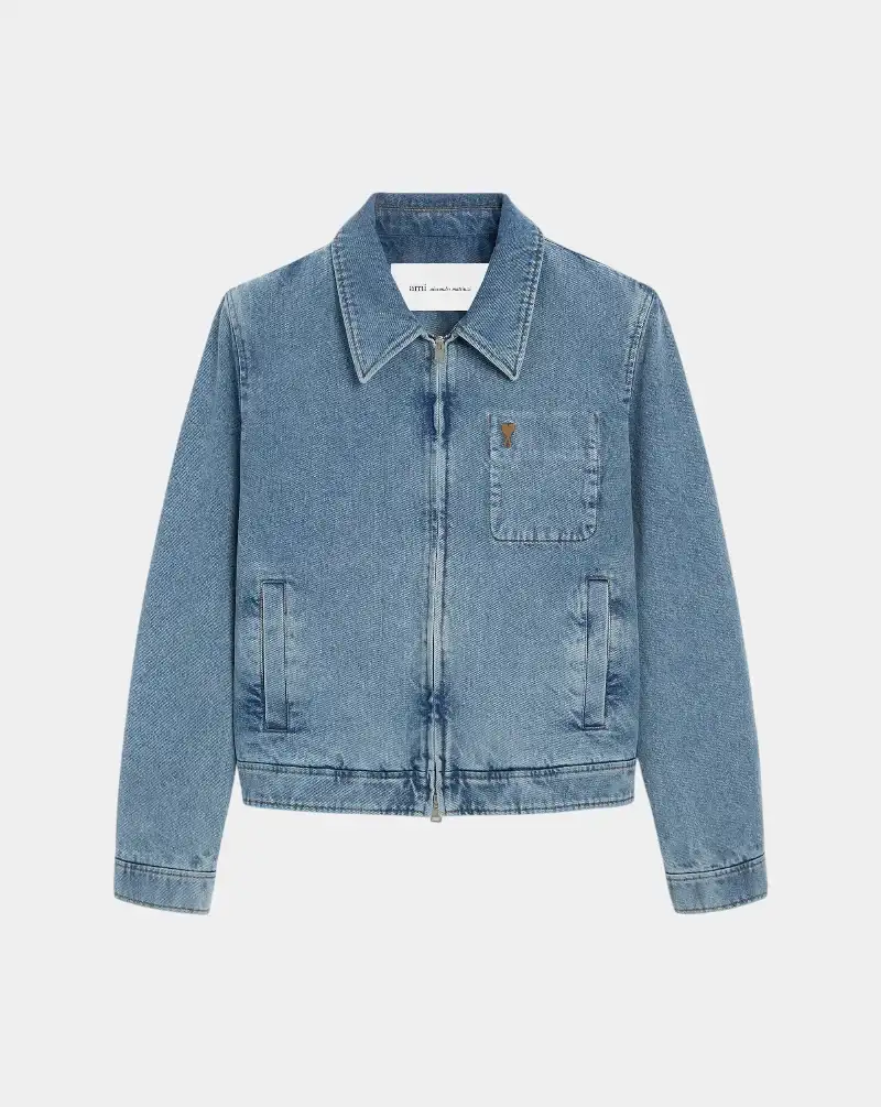 Chaqueta Ami Paris Contrasted Ami de Coeur ZIpped
