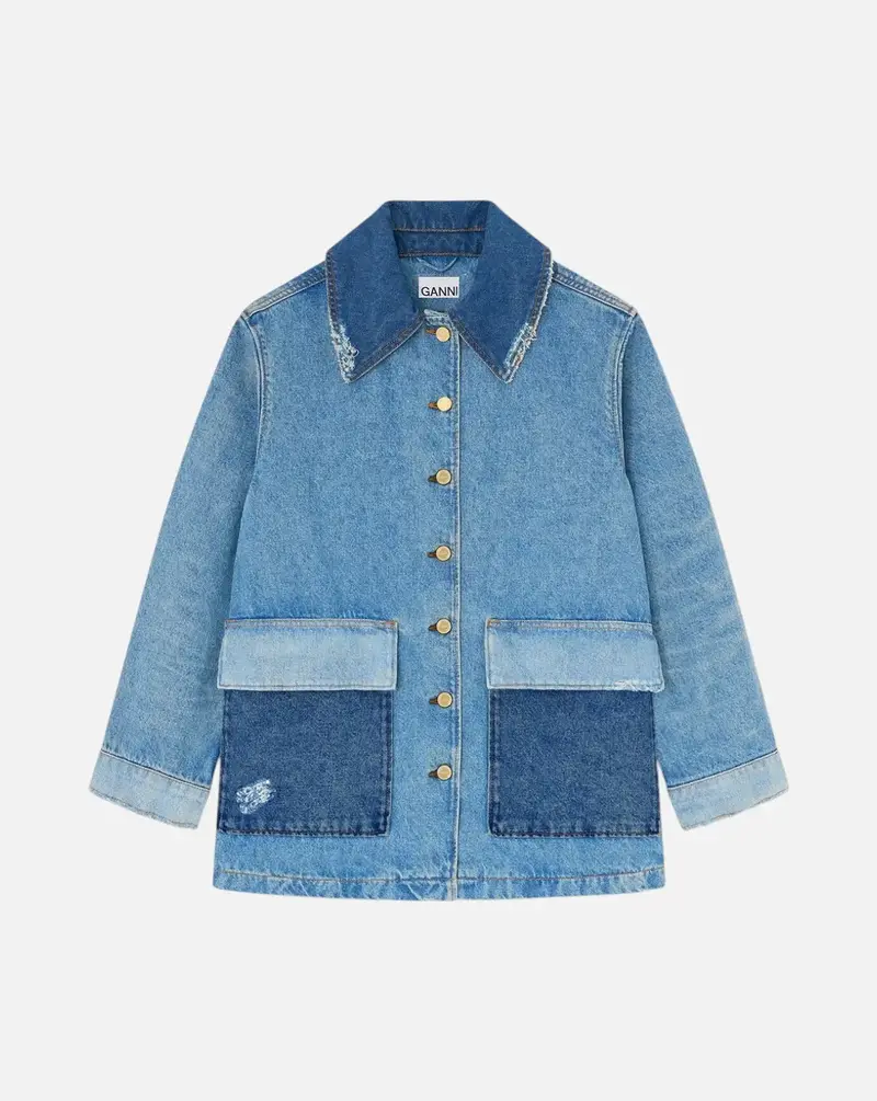 Chaqueta Denim Ganni "patchwork"