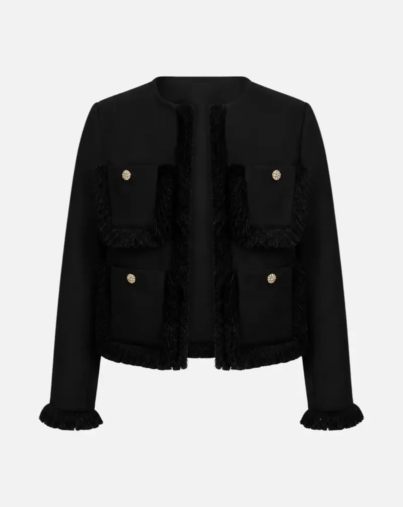 Chaqueta Essentiel Antwerp Kinetic Fringed Jacket