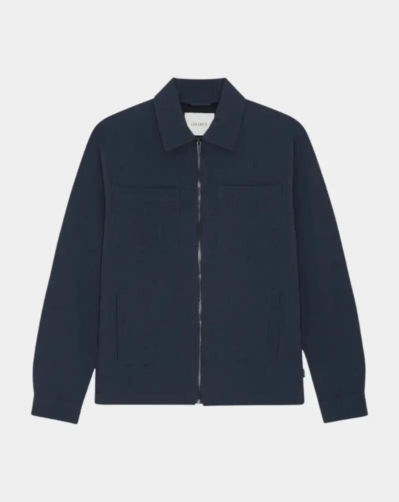 Chaqueta Les Deux Marseille Seersucker Zipper Jacket