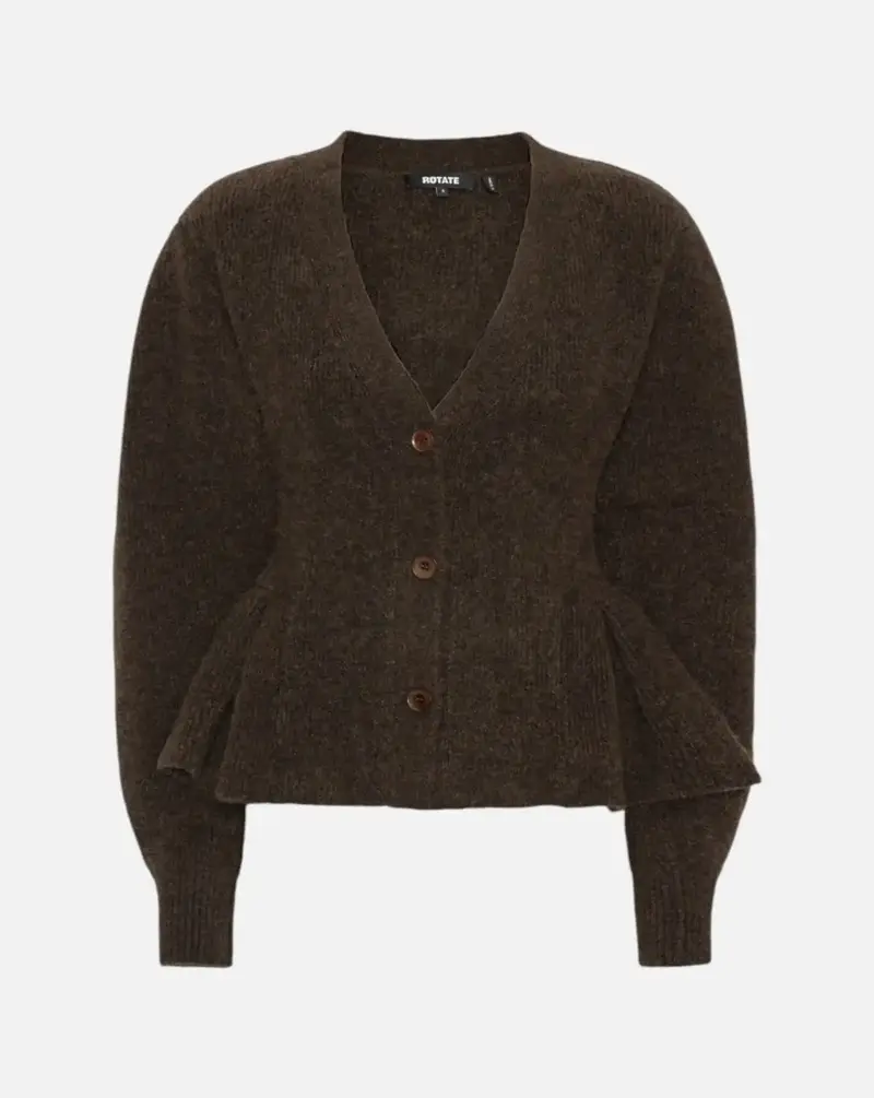 Chaqueta Rotate Knit Peplum Cardigan
