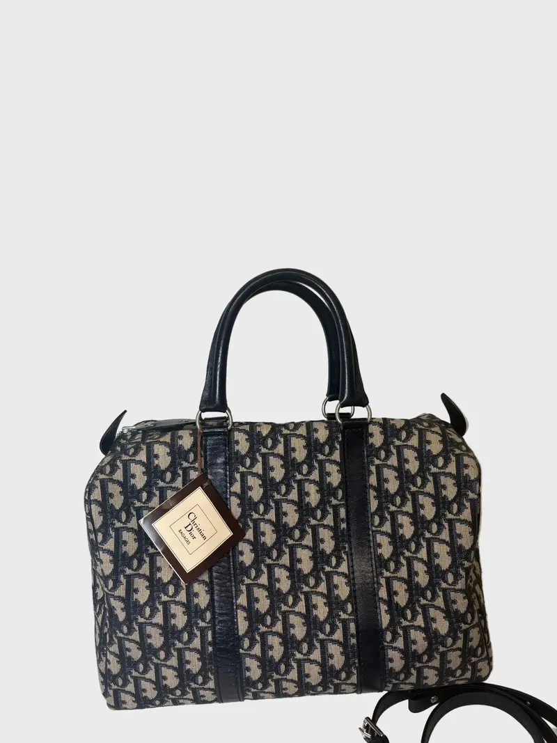Christian Dior Boston Trotter 30 Azul marino – Con Bandolera
