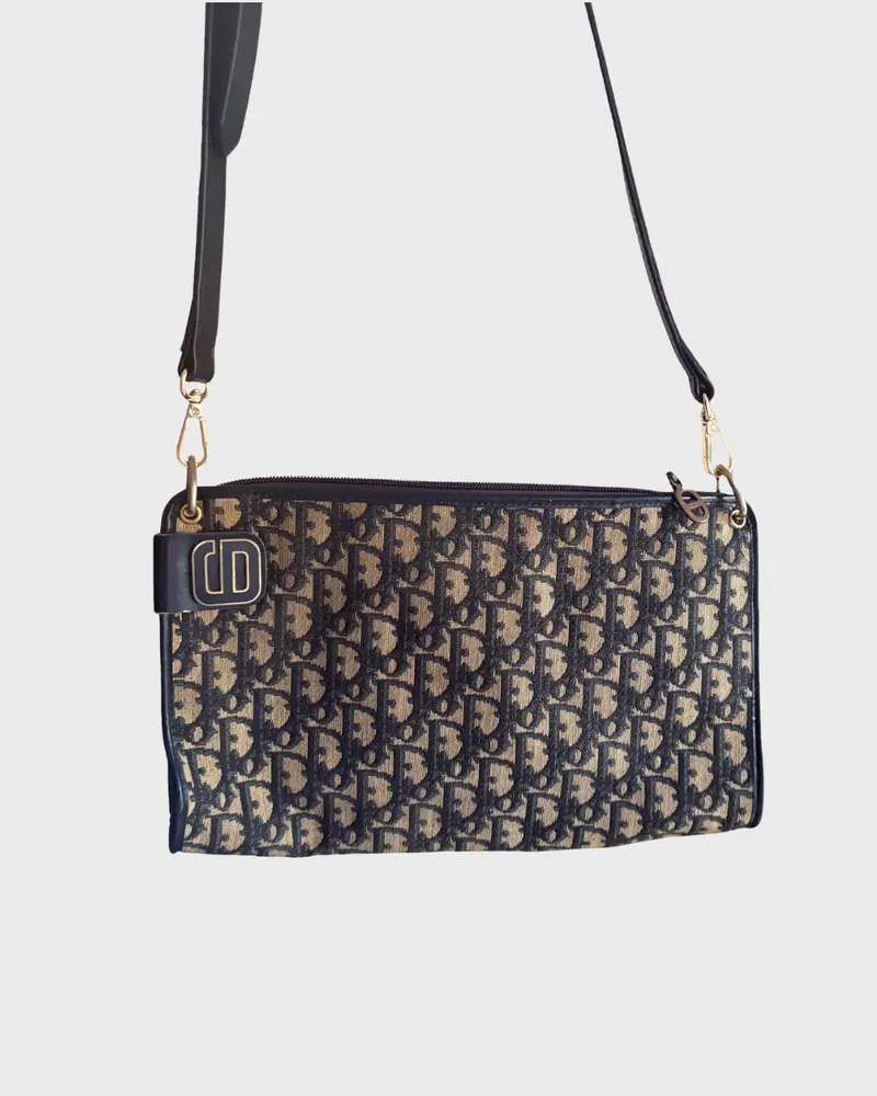 Christian Dior vintage bandolera monogram azul