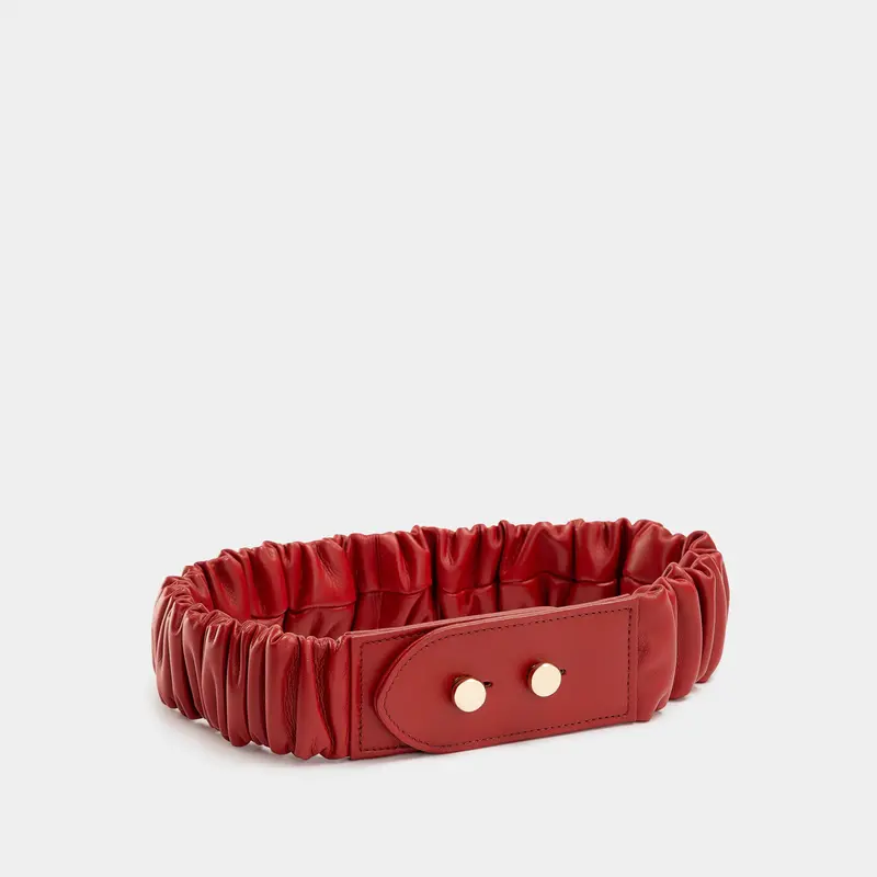 CINTURÓN DE PIEL ROJO