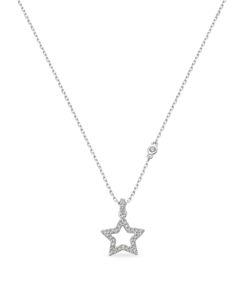 Colgante Bambina diamantes, oro blanco
