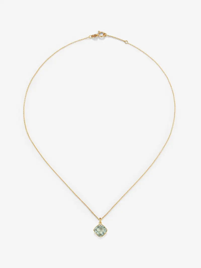 Colgante cadena de oro amarillo de 18K con amatista