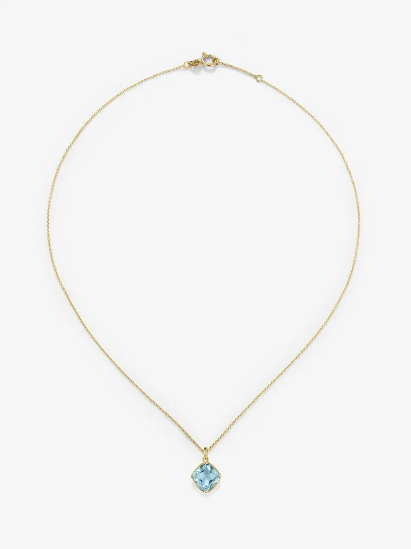 Colgante cadena de oro amarillo de 18K con topacio