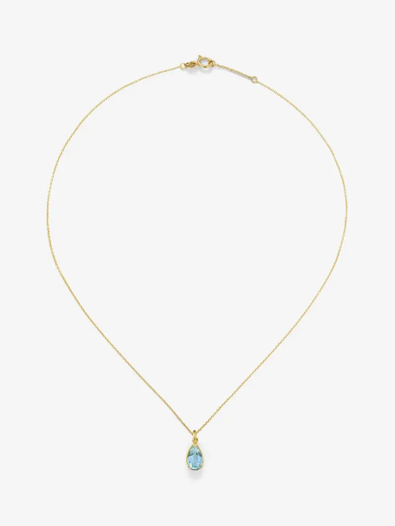 Colgante cadena de oro amarillo de 18K con topacio